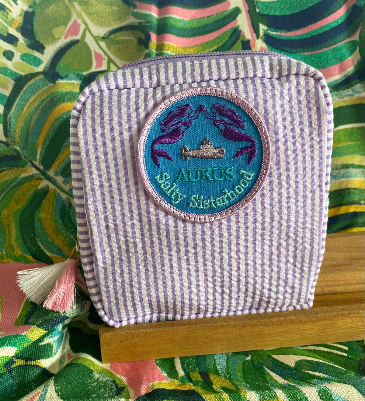Tiny Eco Toes Handmade Shop - Submarine Wives Zipper Pouch