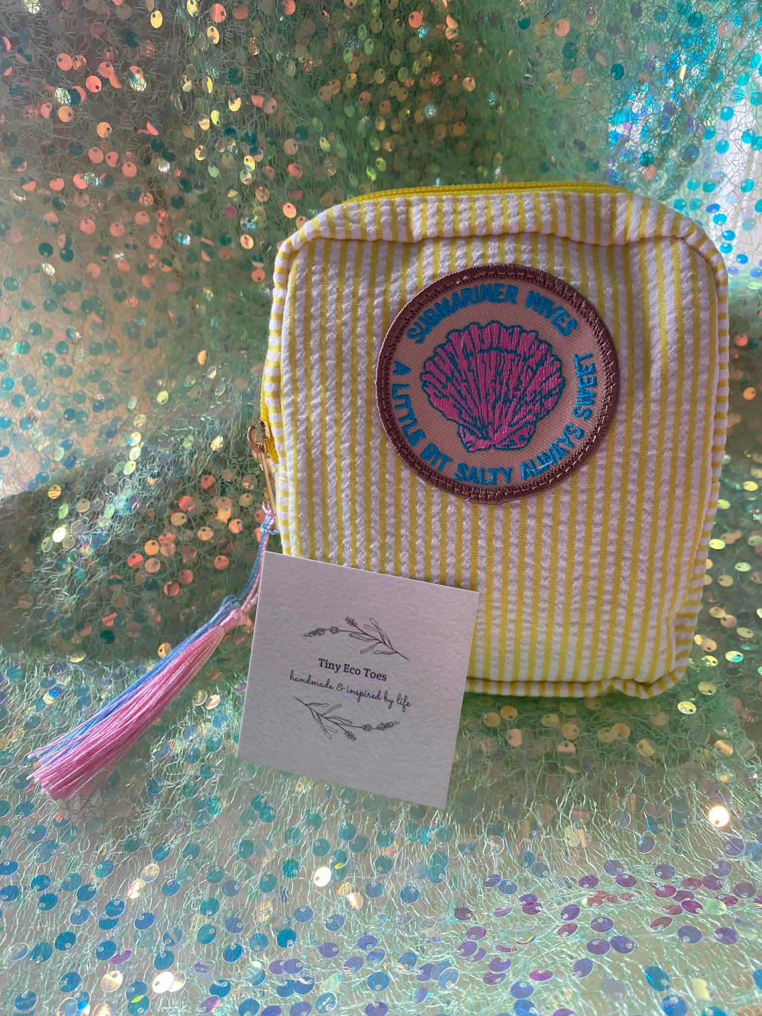 Tiny Eco Toes Handmade Shop - Submarine Wives Zipper Pouch