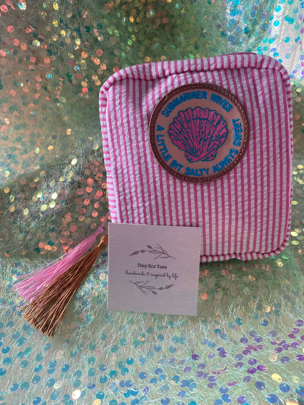 Tiny Eco Toes Handmade Shop - Submarine Wives Zipper Pouch