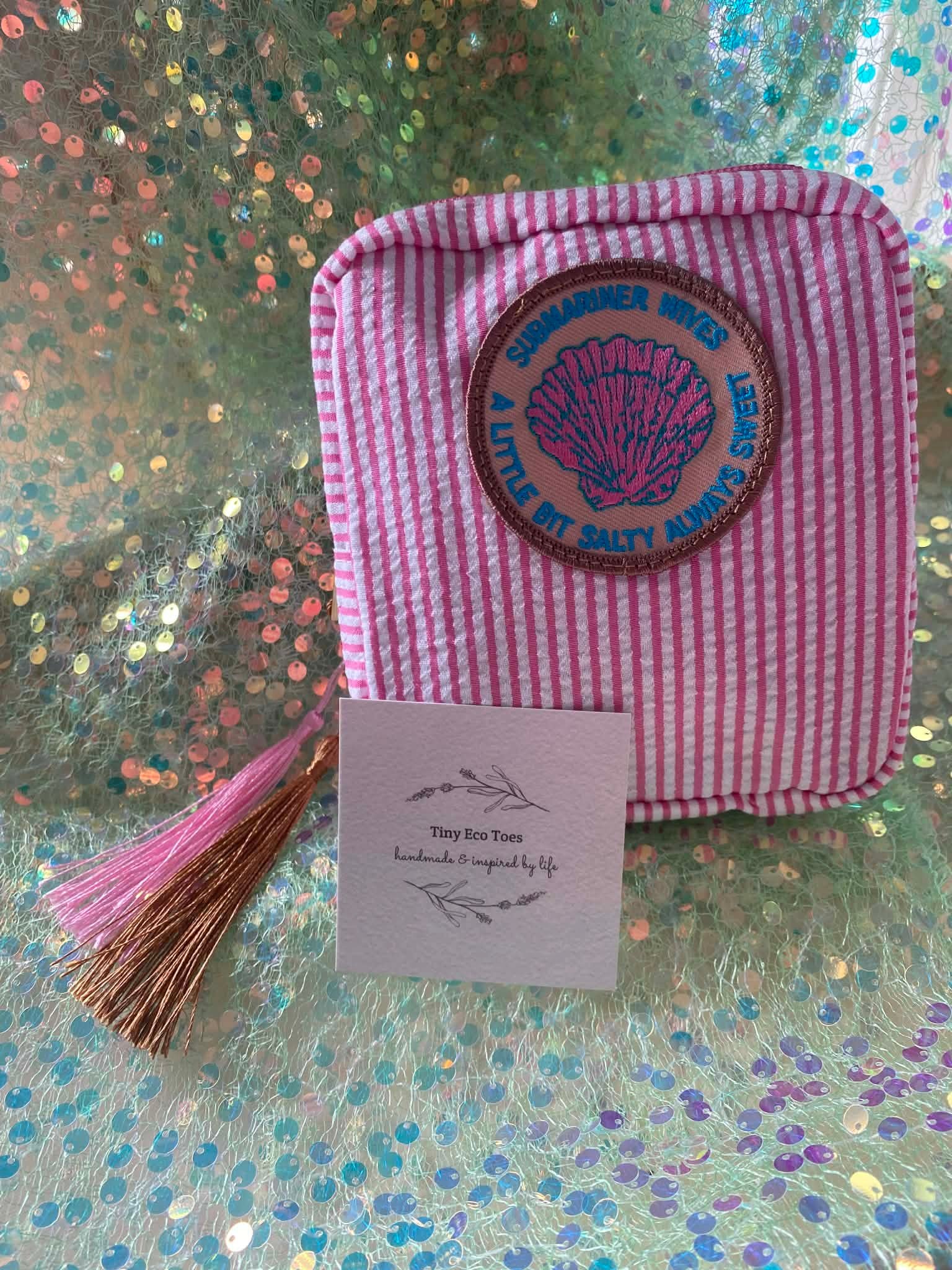 Tiny Eco Toes Handmade Shop - Submarine Wives Zipper Pouch