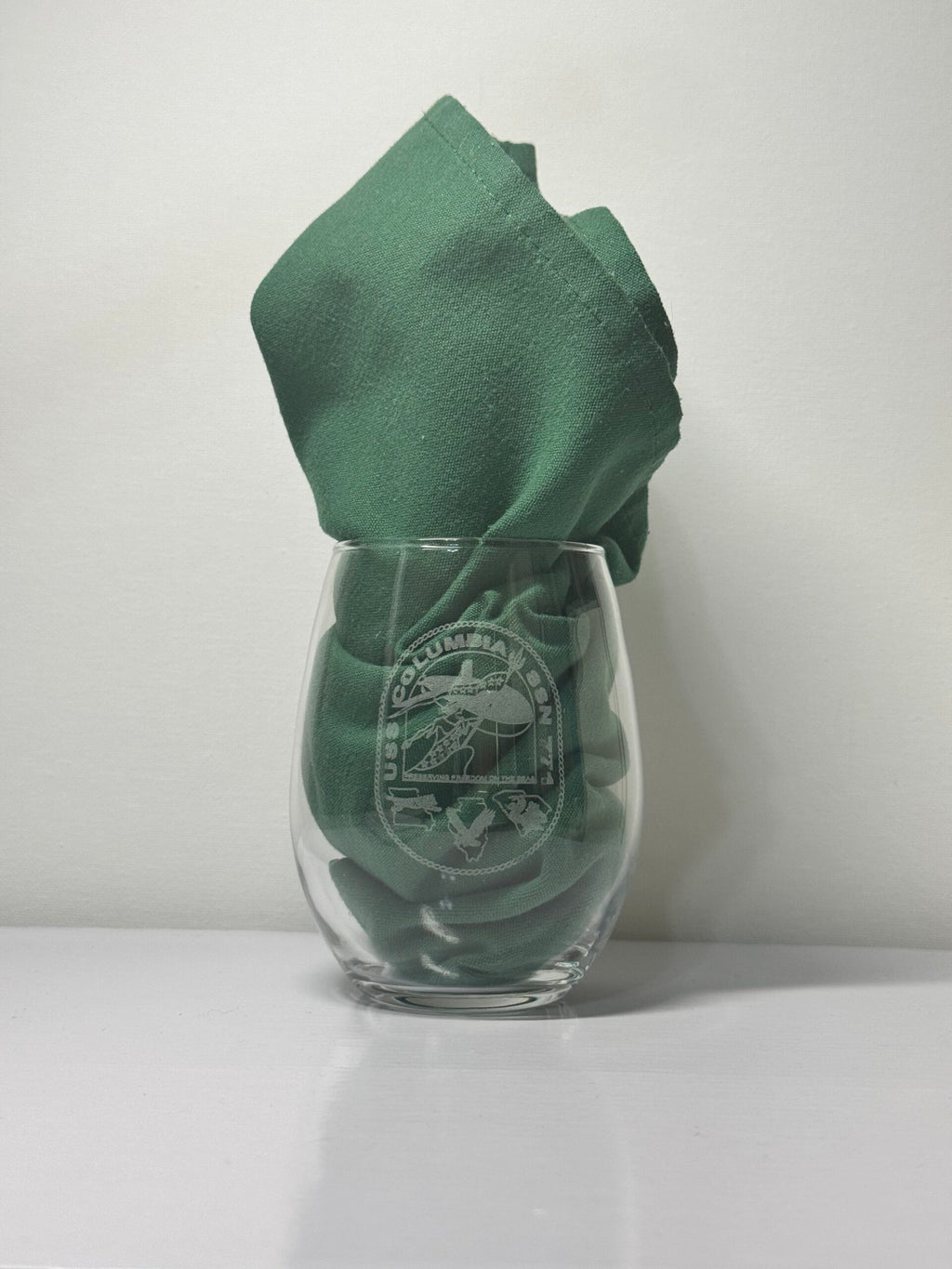 15oz Stemless Wine Glass - USS Columbia (SSN-771)