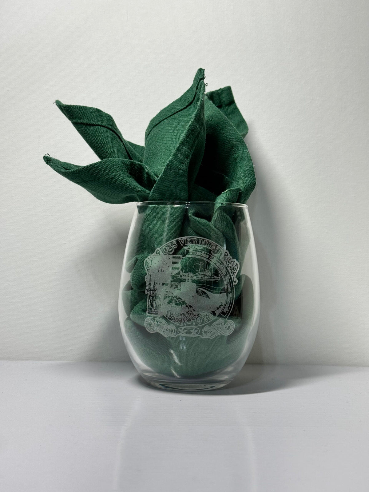 15oz Stemless Wine Glass - USS Vermont (SSN-792)