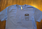 Caffeine & Amine w/ Coffee Cup - Adult T-Shirt