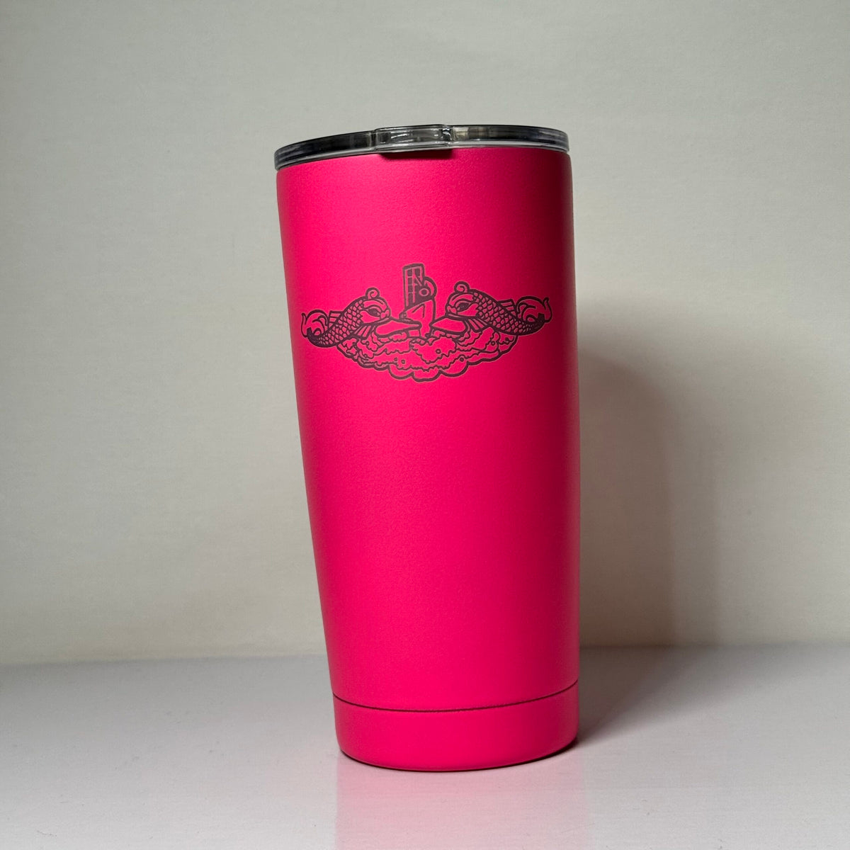 20oz Insulated Coffee Tumbler - dolphins (pink)