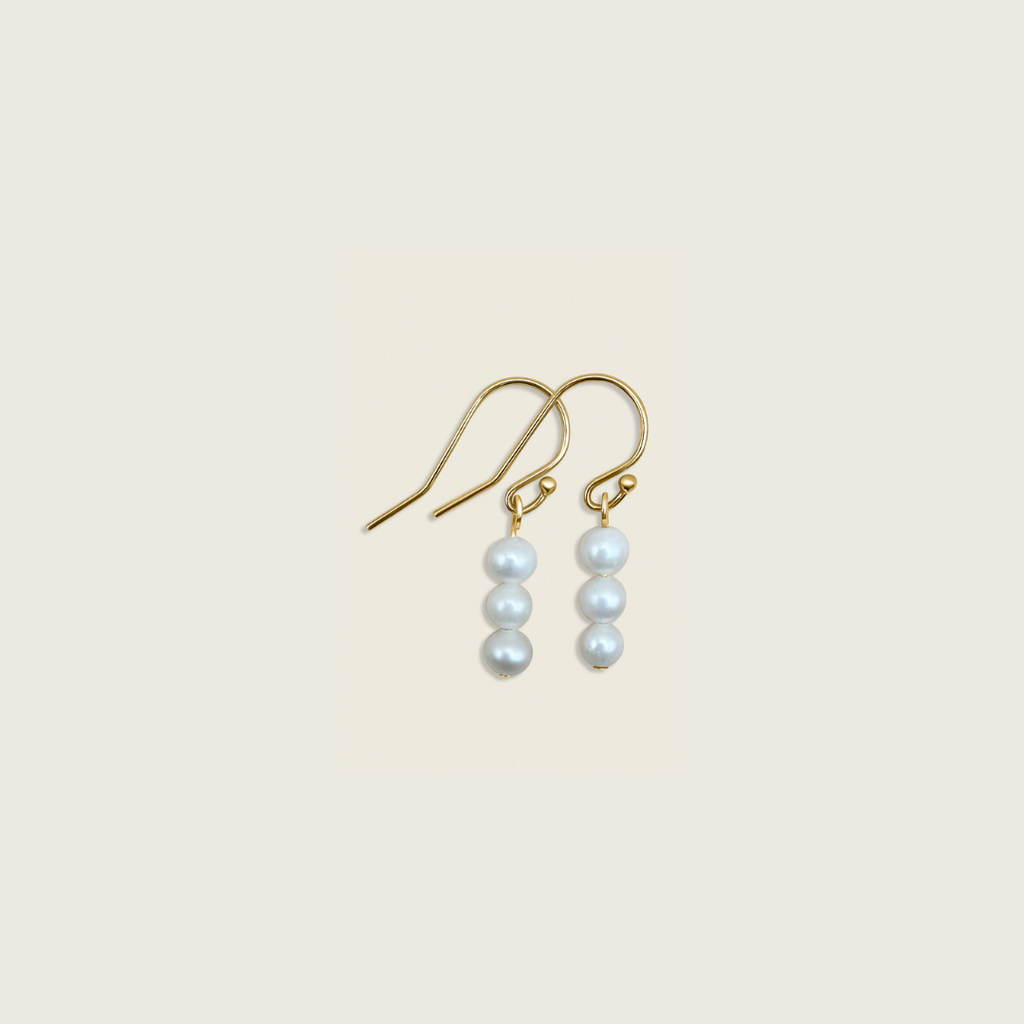 Dainty Forces, Co. 3 Pearl Drop Earring