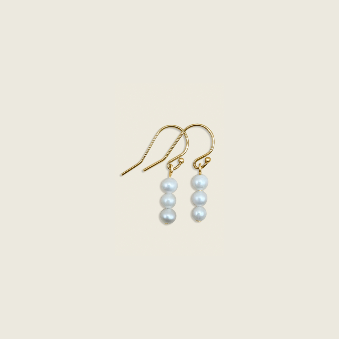 Dainty Forces, Co. 3 Pearl Drop Earring