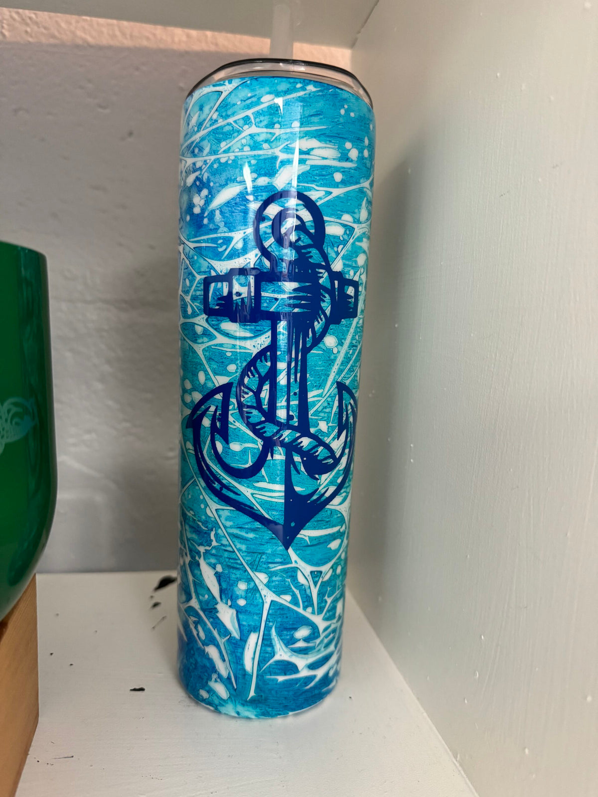 32oz Large Metal Tumbler - Anchor