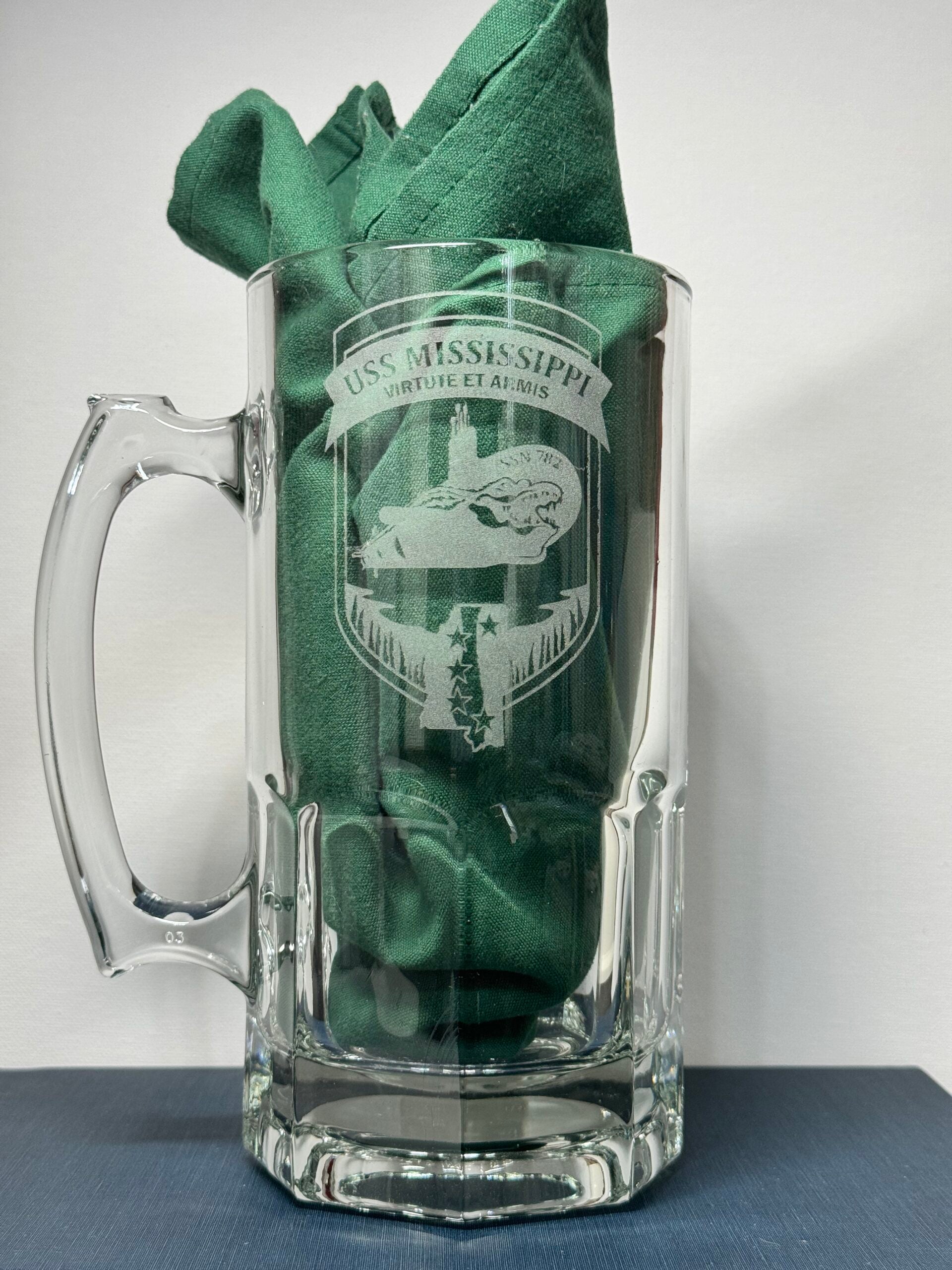 34oz Beer Mug - USS Mississippi (SSN-782)