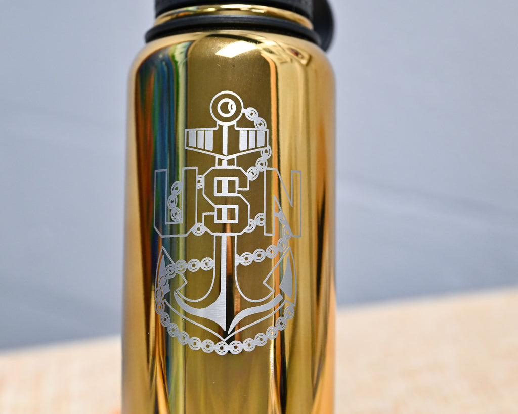 40oz Gold Chief Pride Water Bottle