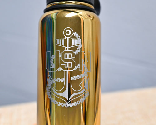 40oz Gold Chief Pride Water Bottle