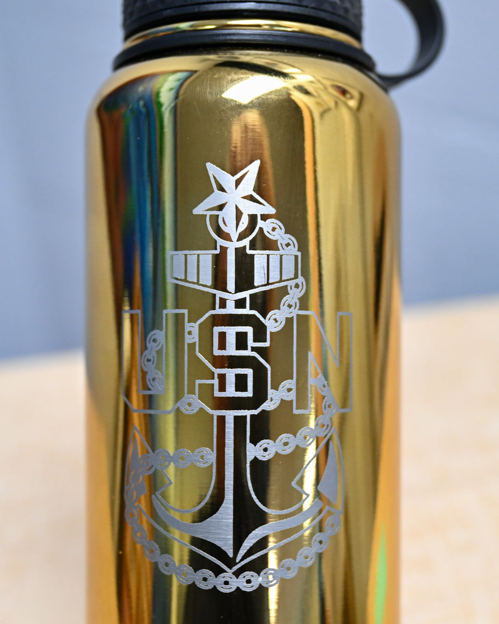 40oz Gold Chief Pride Water Bottle