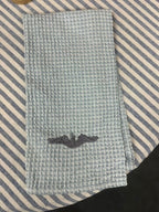 Kitchen Towel - Dolphins silver waffle knit