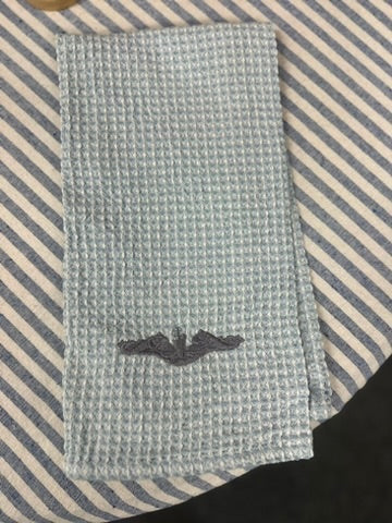 Kitchen Towel - Dolphins silver waffle knit