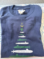 Kid's Sub Tree T-shirt - Navy - Youth XS