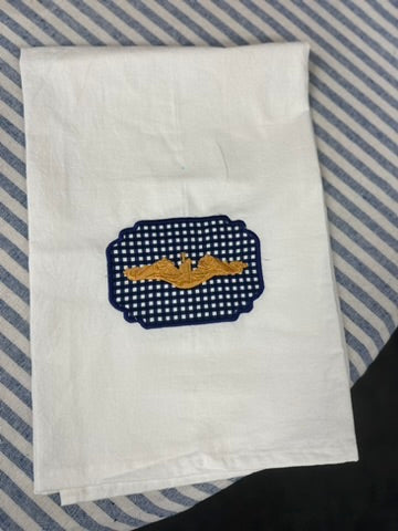 Kitchen Towel - Dolphins gold check