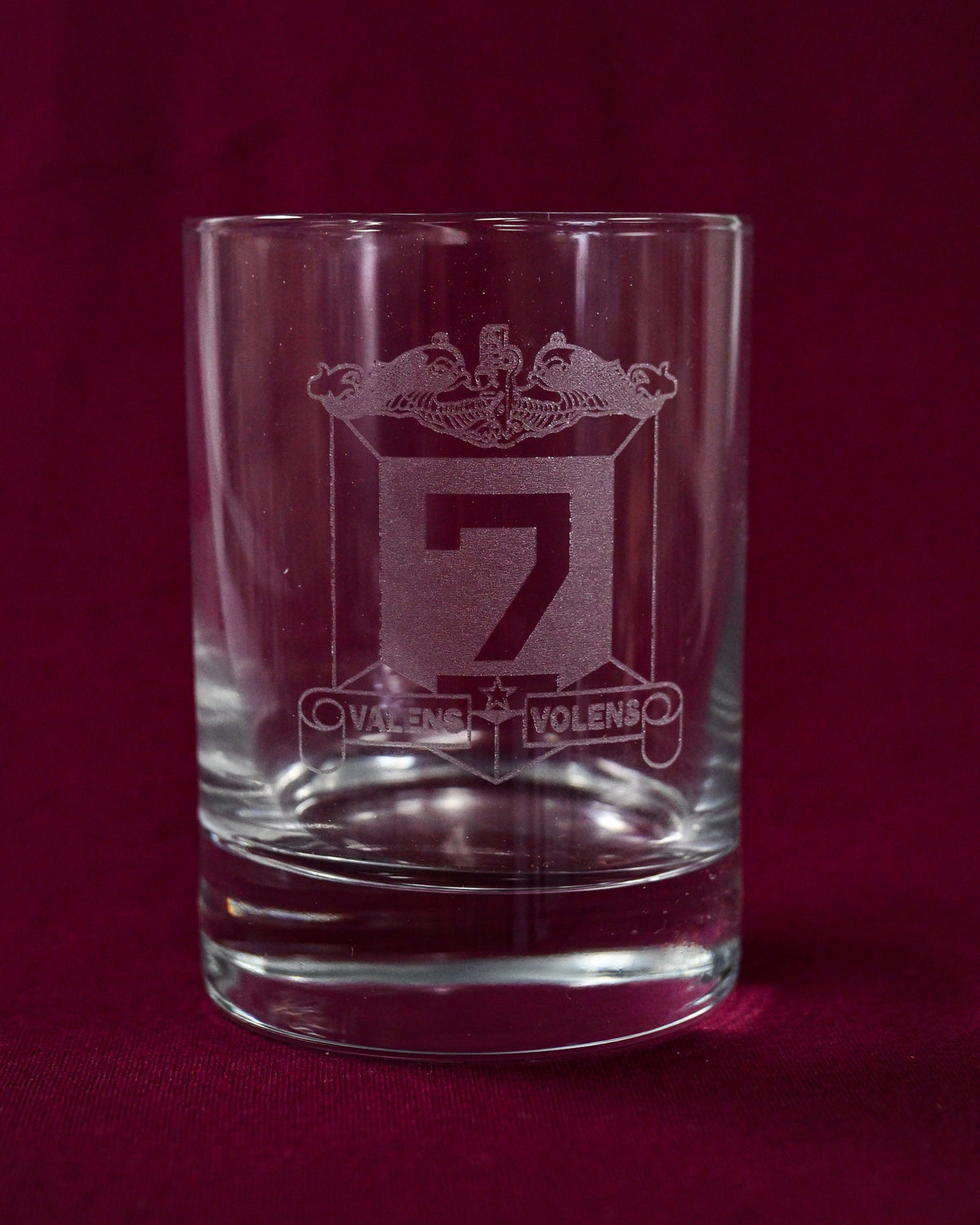 Command Crest Engraved 10oz Lowball Glass