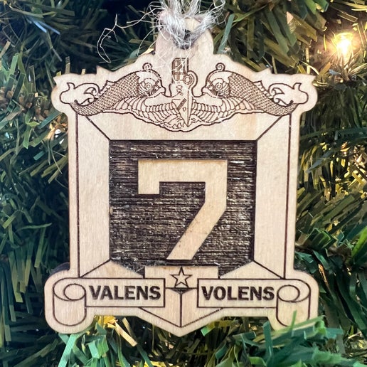 Command Crest Wood Ornament - CSS-7