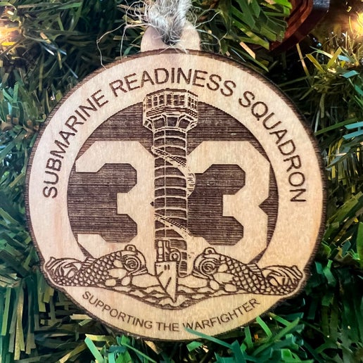Command Crest Wood Ornament - SRS-33