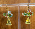 Crystal Tree & Long Glitter Submarine Hook Earrings