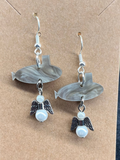 Angel and Gray Submarine Hook Earrings