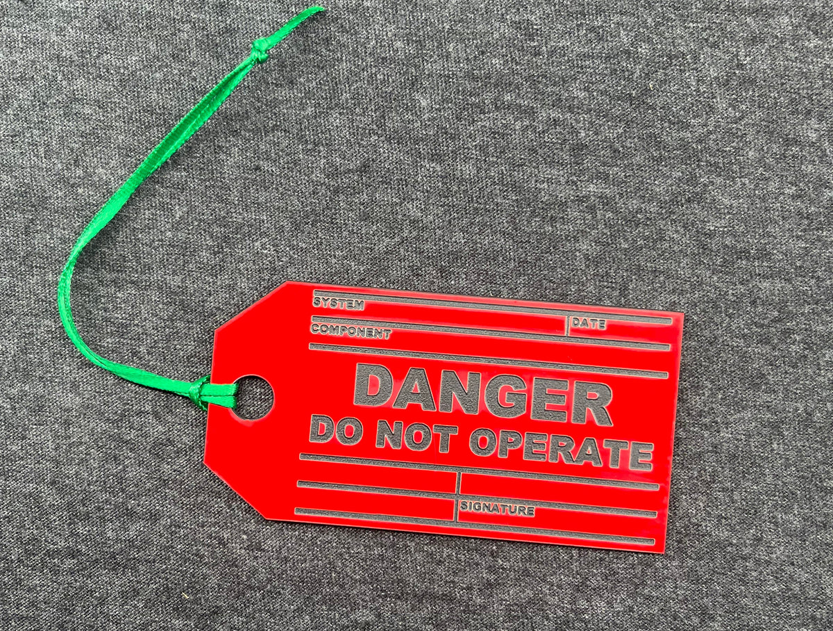 Danger Tag Large Ornament