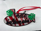 Candy Cane, Monstera, Mele Kalikimaka Layered Ornament