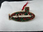 Mele Kalikimaka Glitter Layered Submarine Ornament
