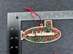 Mele Kalikimaka Glitter Layered Submarine Ornament