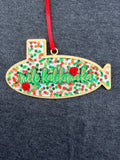 Dots & Roses - Layered Mele Kalikimaka Ornament