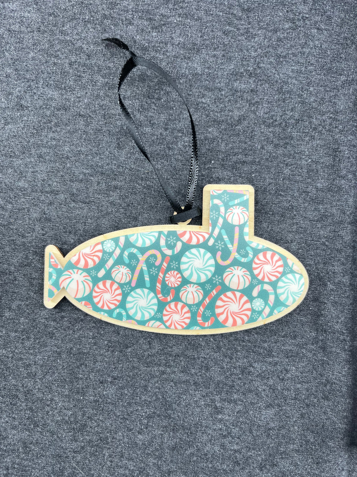 Peppermint Candies & Candy Canes Layered Submarine Ornament (Lg)