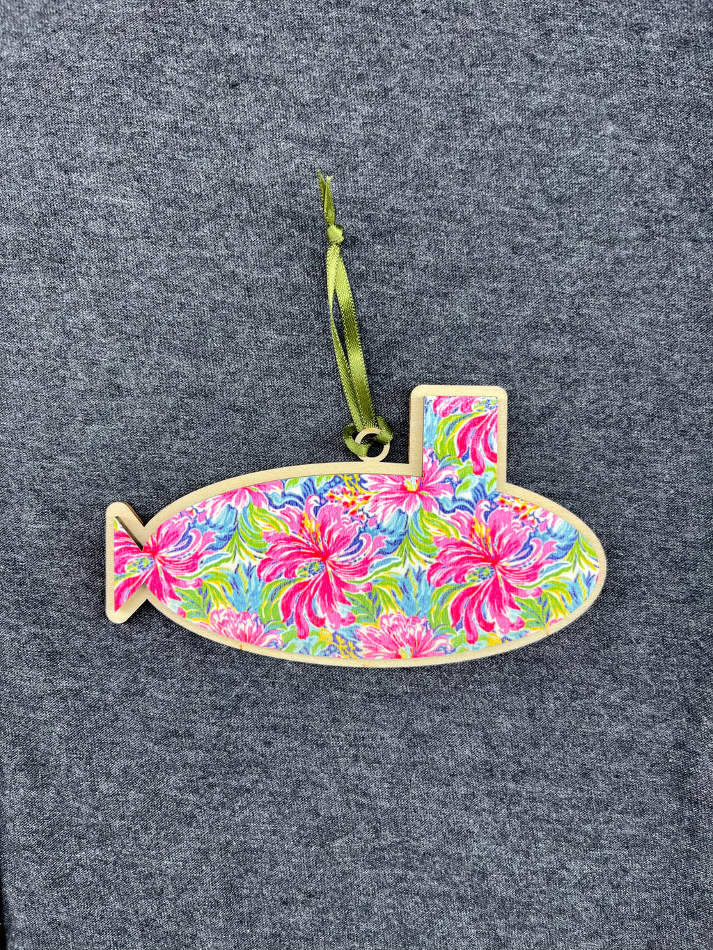 Preppy Floral Layered Submarine Ornament (Lg)