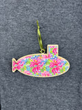 Preppy Floral Layered Submarine Ornament (Lg)