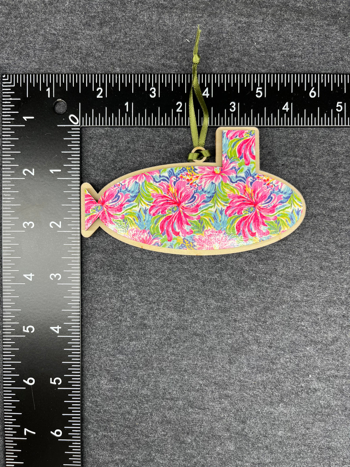 Preppy Floral Layered Submarine Ornament (Lg)