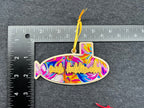 Preppy Floral Mele Kalikimaka Layered Submarine Ornament