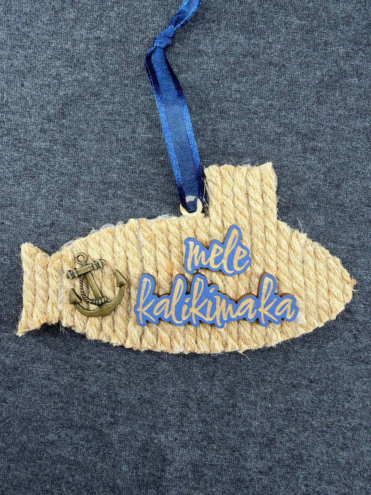 Rope & Anchor - Layered Mele Kalikimaka Ornament