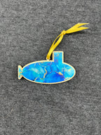 Blue Marble Pattern Small Layered Submarine Ornament