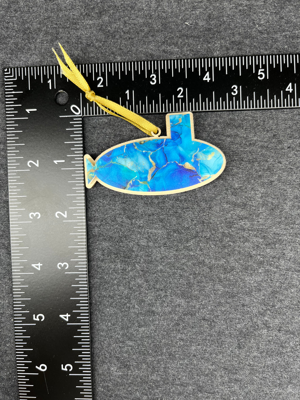 Blue Marble Pattern Small Layered Submarine Ornament