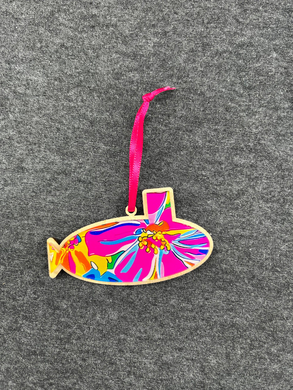 Color Burst Flowers Small Layered Submarine Ornament