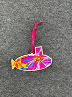Color Burst Flowers Small Layered Submarine Ornament