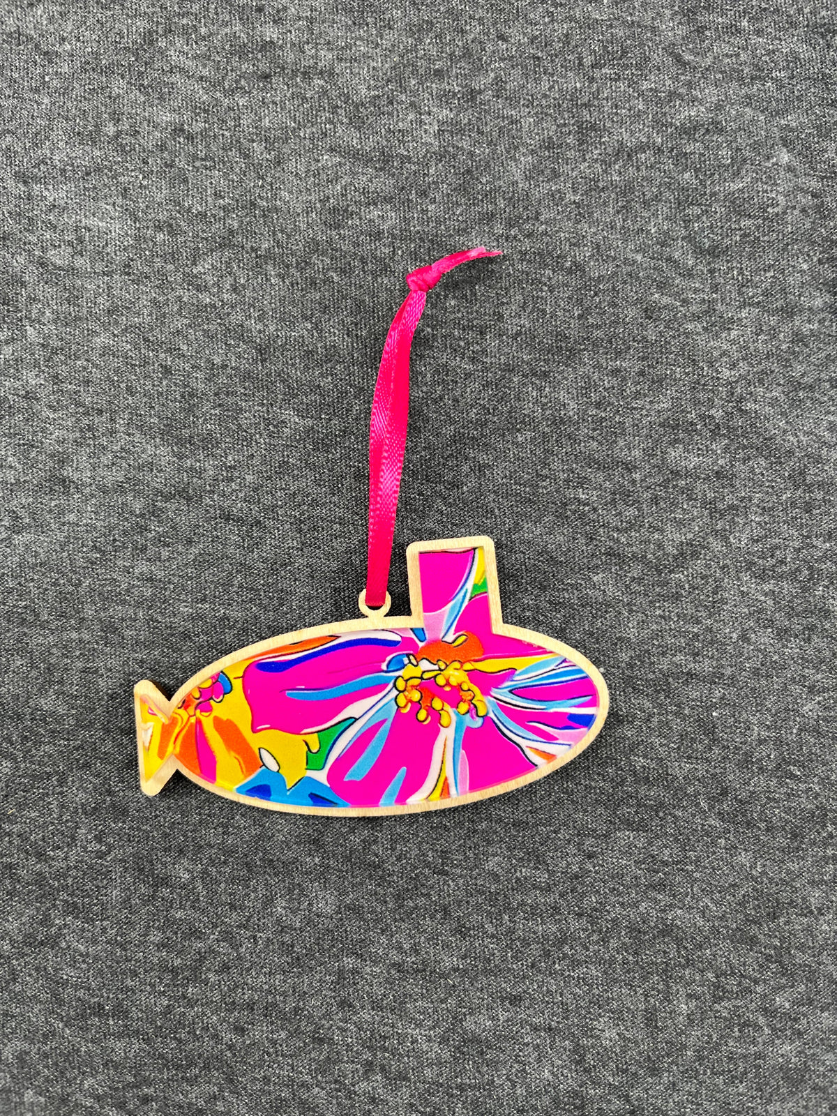 Color Burst Flowers Small Layered Submarine Ornament