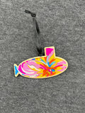 Color Burst Flower Small Layered Submarine Ornament