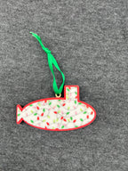 Christmas Lights Small Layered Submarine Ornament