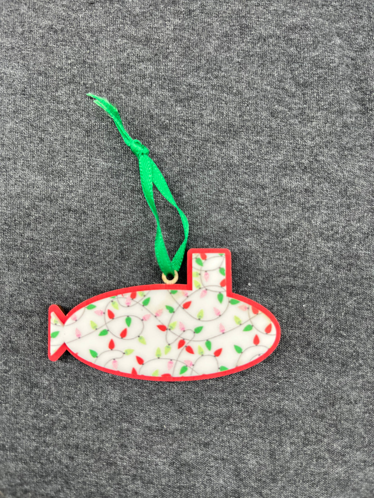 Christmas Lights Small Layered Submarine Ornament