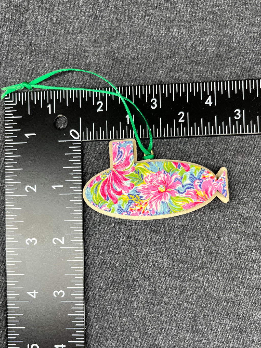 Preppy Floral Pattern Small Layered Submarine Ornament