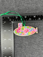 Preppy Floral Pattern Small Layered Submarine Ornament