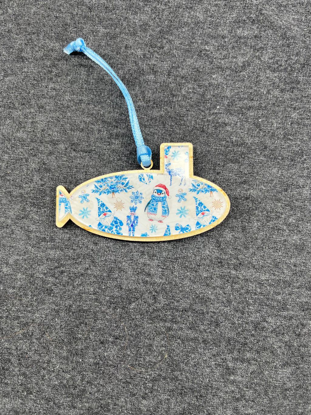 Penguin & Gnome Pattern Small Layered Submarine Ornament