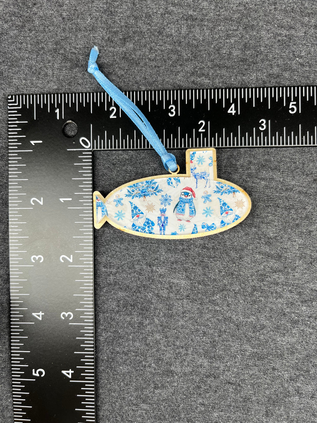 Penguin & Gnome Pattern Small Layered Submarine Ornament