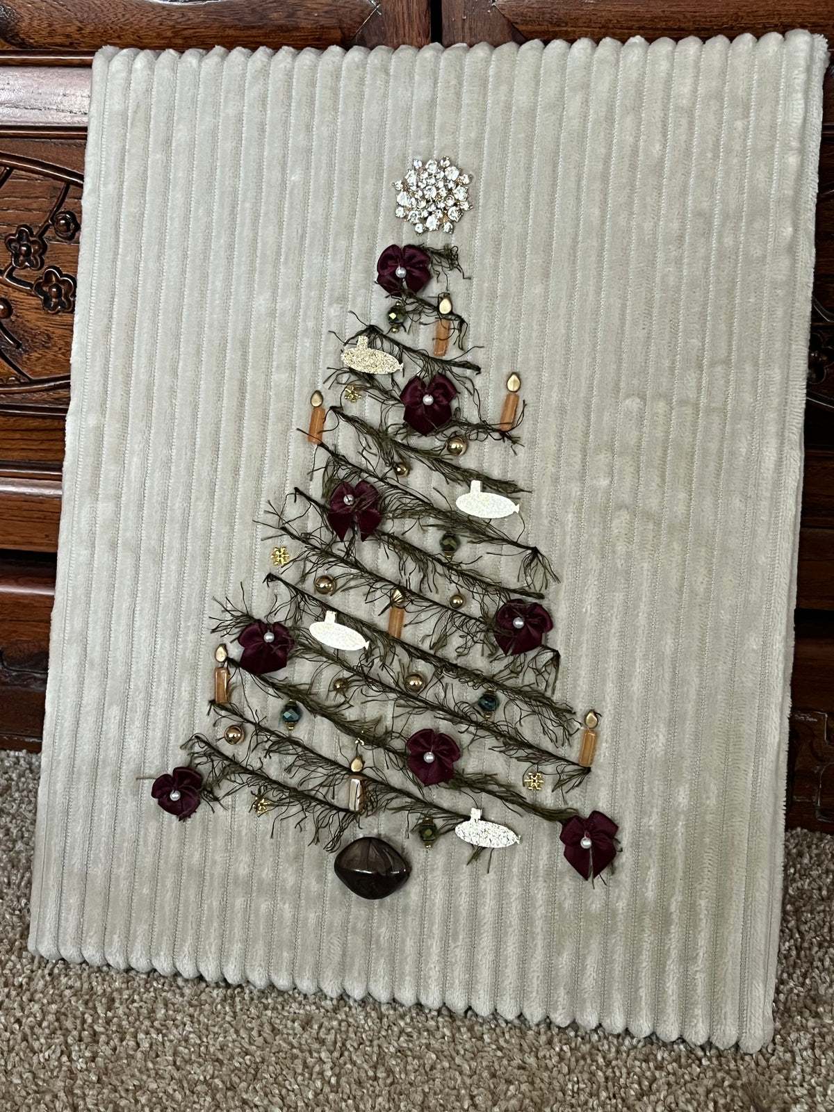 Candles,  Bows and Submarines Tree Wall Art 11" x 14"
