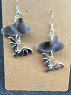 Bat & Gray Submarine Hook Earrings