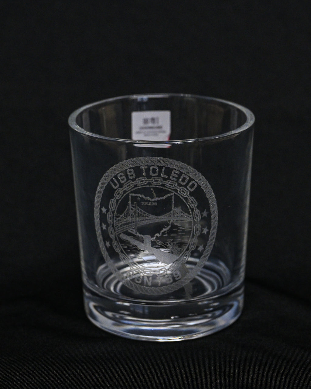 Command Crest Engraved 8oz Lowball Glass